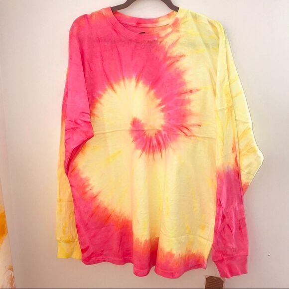 Exist Bright yellow/pink tie-dye oversize Tshirt - Picture 12 of 12